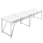 VIDAXL Table pliante de camping en aluminium avec hauteur ajustable