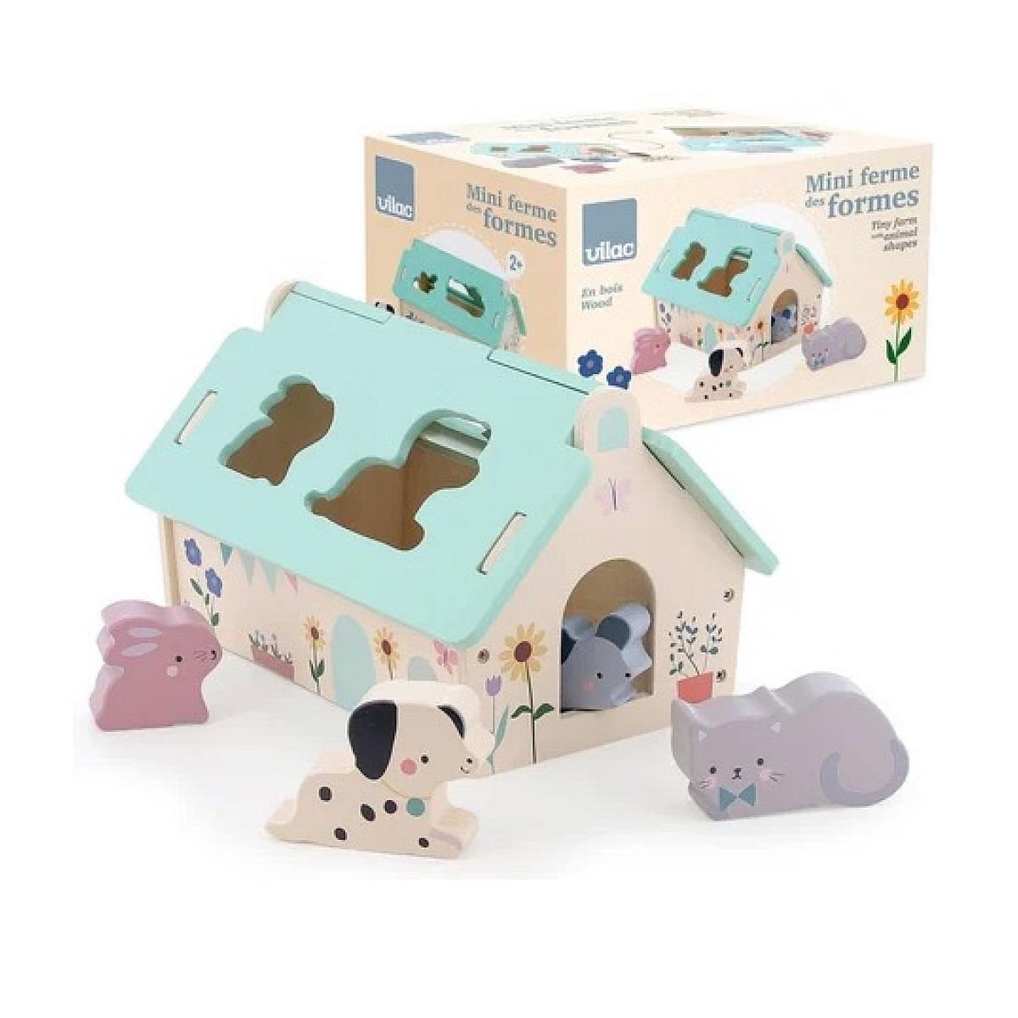 Vilac Boite a formes maison des animaux