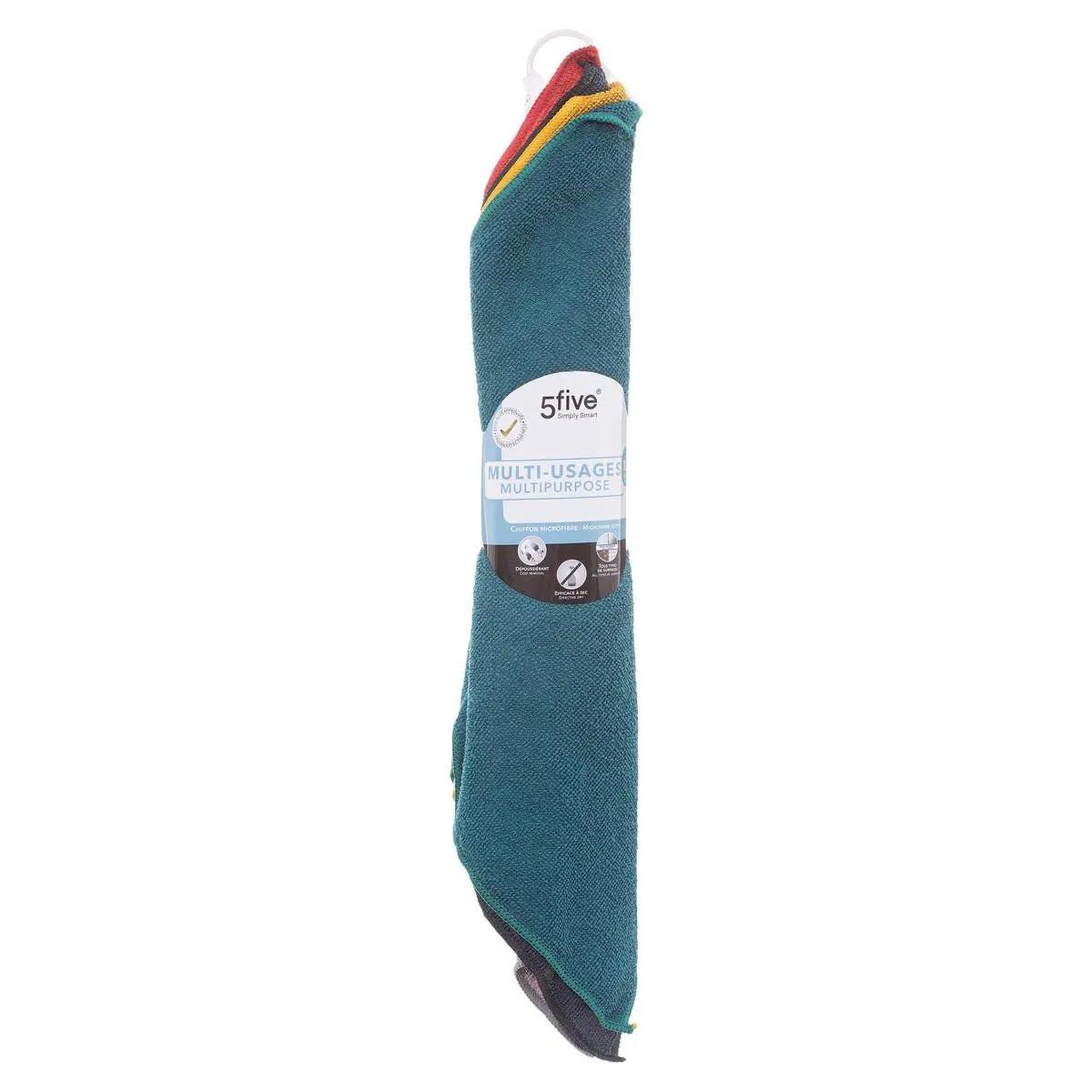 B BASIC & CO Lot de 5 chiffons microfibre  cloa  38cm multicolore