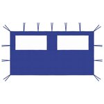 VIDAXL Paroi laterale de belvedere avec fenetres 4x2 m Bleu