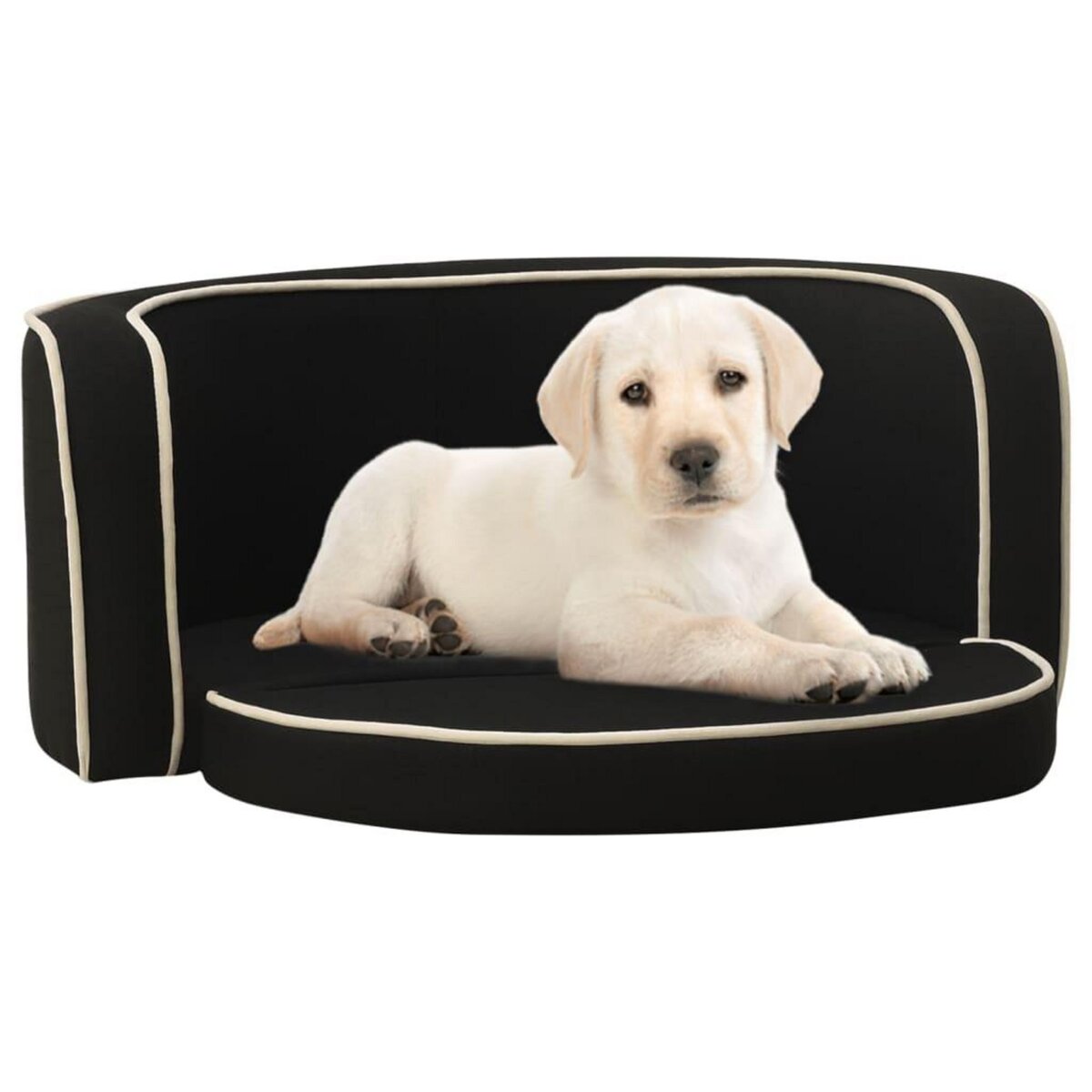 VIDAXL Canape pliable pour chien Noir 76x71x30 cm Coussin lavable