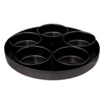 SECRET DE GOURMET Service Apéritif 6 Pièces  Astra  34cm Noir