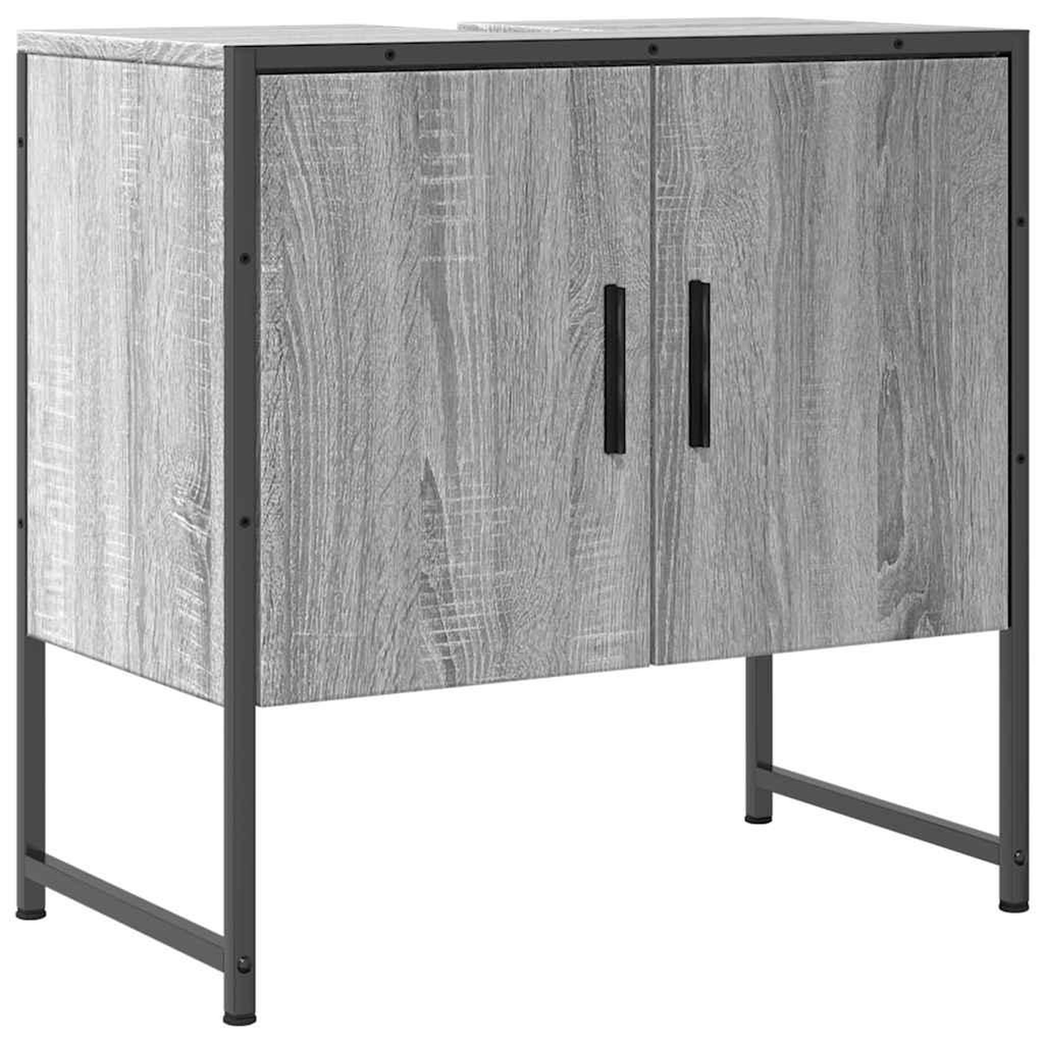 Voir la diapositive 2 : VIDAXL Armoire lavabo de salle de bain sonoma gris 60x33x60 cm