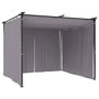 Voir la diapositive 5 : VIDAXL Tonnelle avec rideaux 3x3 m Anthracite Acier