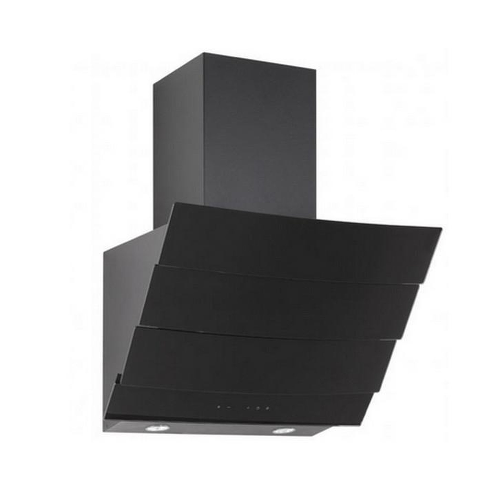 Voir la diapositive 1 : Silverline Hotte décorative inclinée 60cm 567m3/h noir - h20360 009