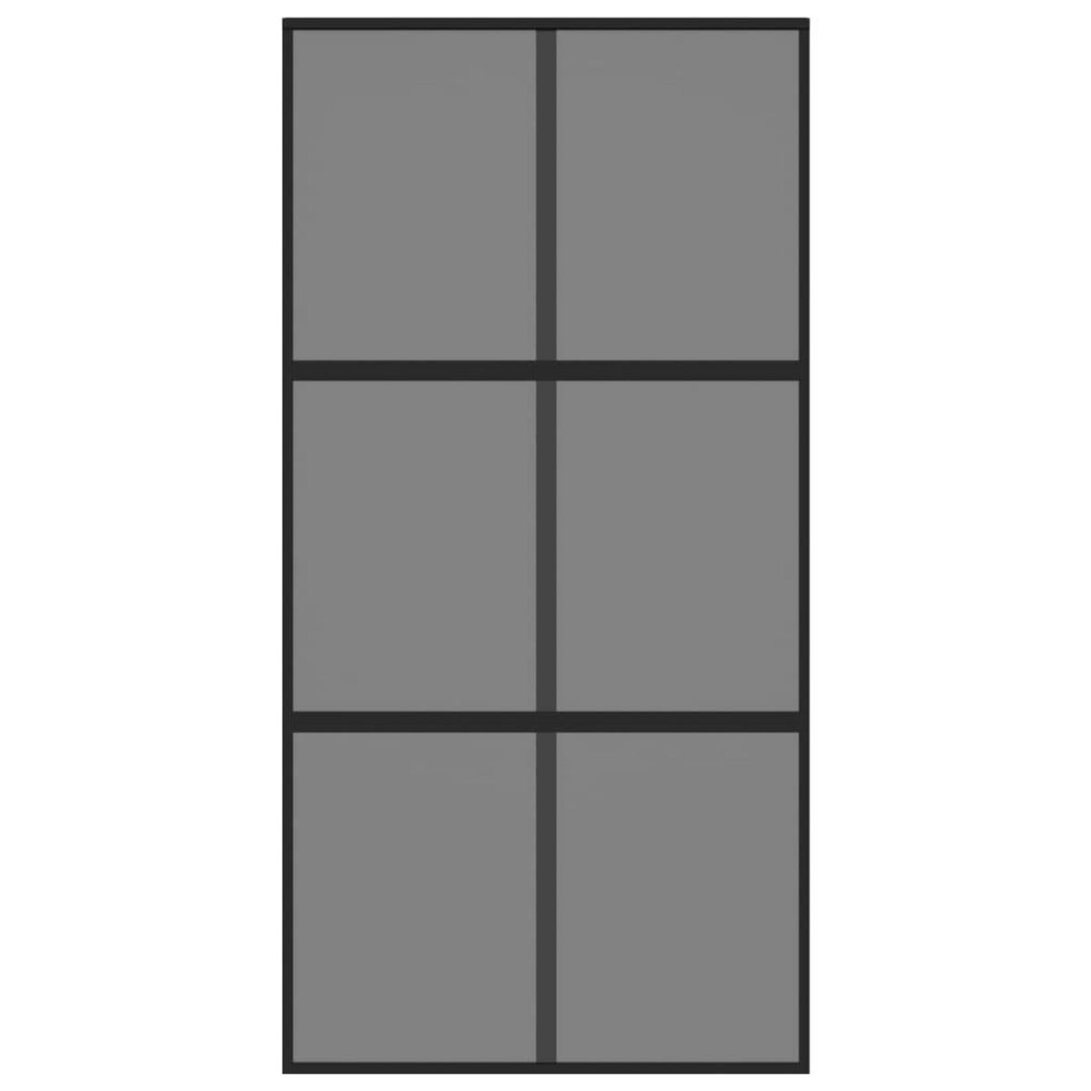 VIDAXL Porte coulissante noir 102,5x205 cm verre trempe aluminium