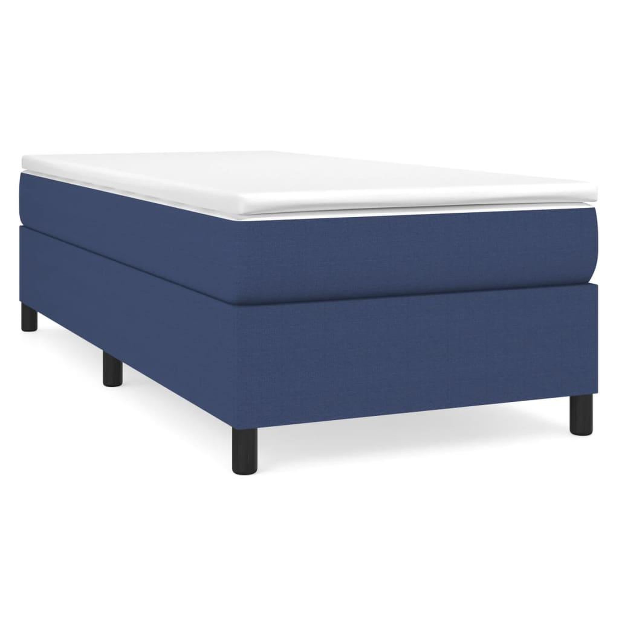 Voir la diapositive 2 : VIDAXL Cadre de lit sans matelas bleu 90x190 cm tissu