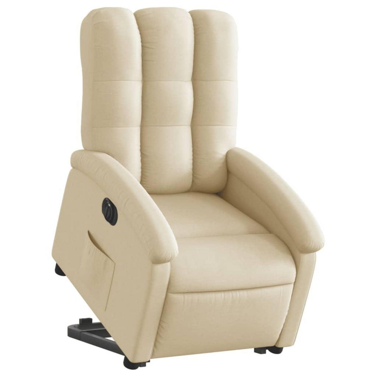 VIDAXL Fauteuil inclinable electrique creme tissu