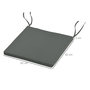 Voir la diapositive 3 : OUTSUNNY Lot de 6 coussins de chaises de jardin polyester gris foncé