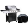 Voir la diapositive 1 : Habitat et Jardin Barbecue gaz  Bingo 5  - 5 Brûleurs dont 1 latéral - 15.2kW + Housse protection - Noir
