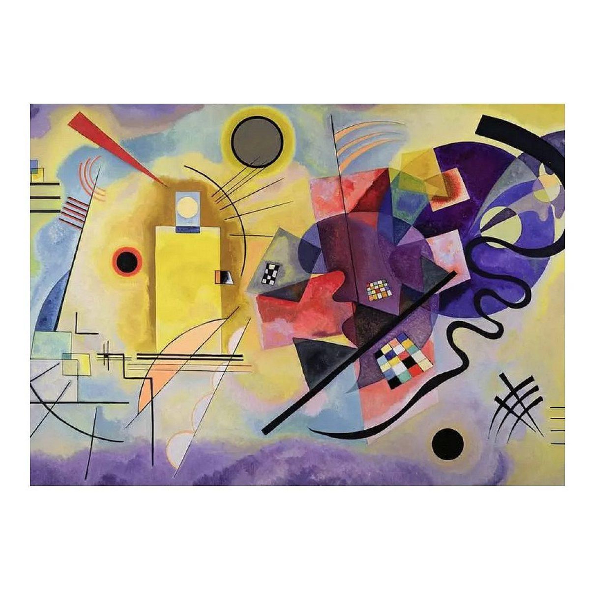 Voir la diapositive 2 : RAVENSBURGER Puzzle 1000 pieces - jaune-rouge-bleu / vassily kandinsky