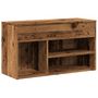 Voir la diapositive 2 : VIDAXL Banc a chaussures vieux bois 80x30x45 cm bois d'ingenierie