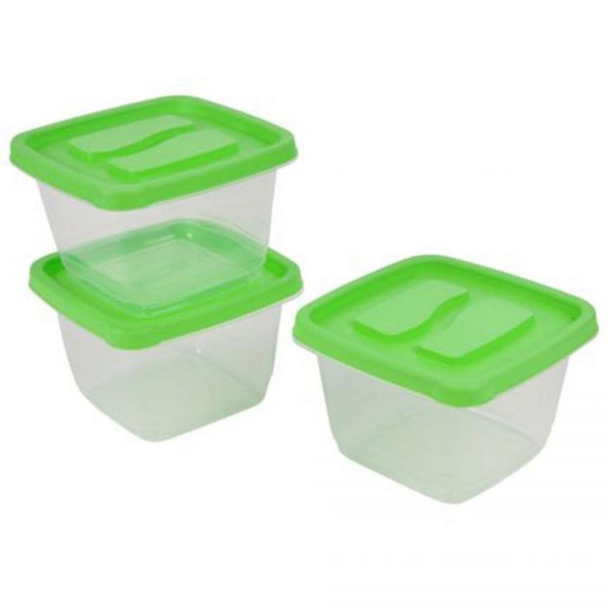Paris Prix Lot de 3 Boîtes de Conservation  Plas  1,36L Vert