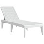 Voir la diapositive 2 : VIDAXL Chaise longue blanc 186x60x29 cm PP