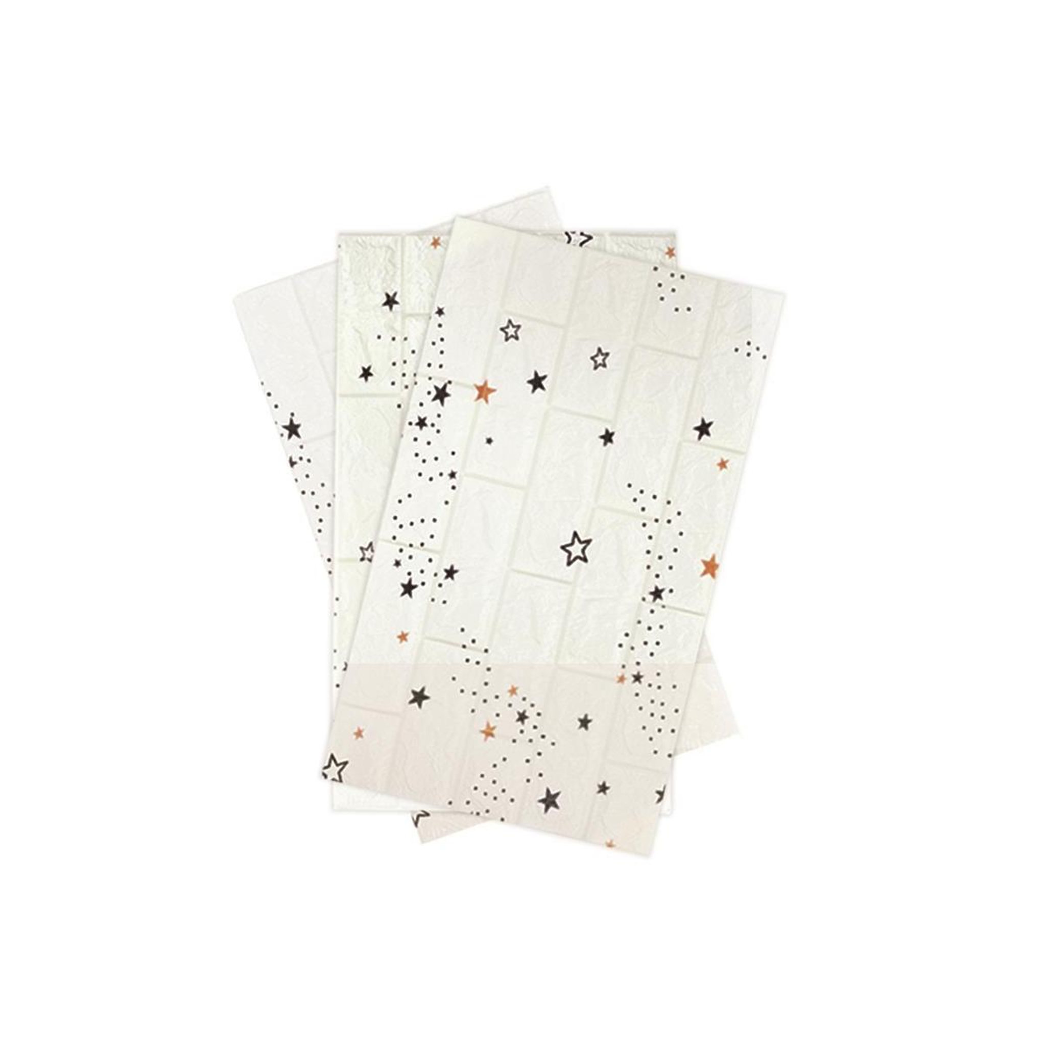 The Home Deco Factory Lot de 3 stickers effet brique  adhésif  70cm blanc