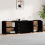 Voir la diapositive 3 : VIDAXL Buffets 3 pcs noir bois d'ingenierie