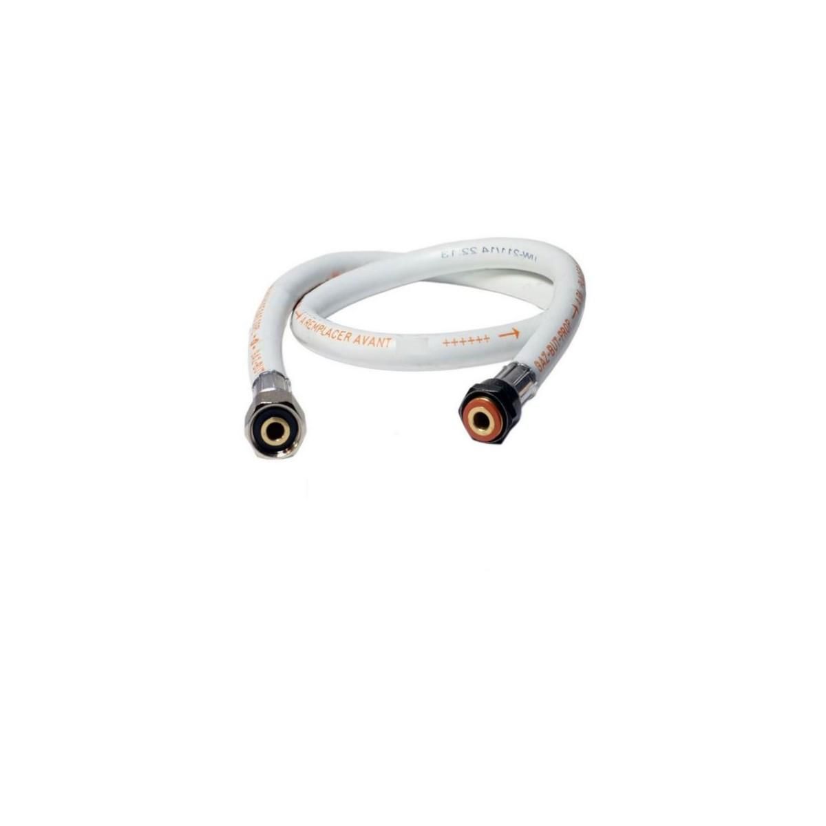 INTEC Rechaud à gaz 9,8 KW Fonte véritable 4 pieds 2 bruleurs + Tuyau gaz flexible 1.50m TRIGLAV