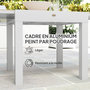 Voir la diapositive 5 : OUTSUNNY Table de jardin extensible 6 places 80/160 cm aluminium traité époxy gris clair plateau effet bois