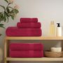 Voir la diapositive 3 : VIDAXL Serviettes de douche 2 pcs bordeaux 70x140cm 360g m² 100% coton