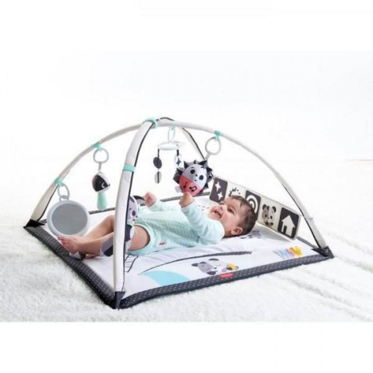 TINY LOVE TINY LOVE Tapis d'éveil Bébé Musical, Design, Collection Black & White, Des la naissance, 0m +, 93 x 85 x 49 cm