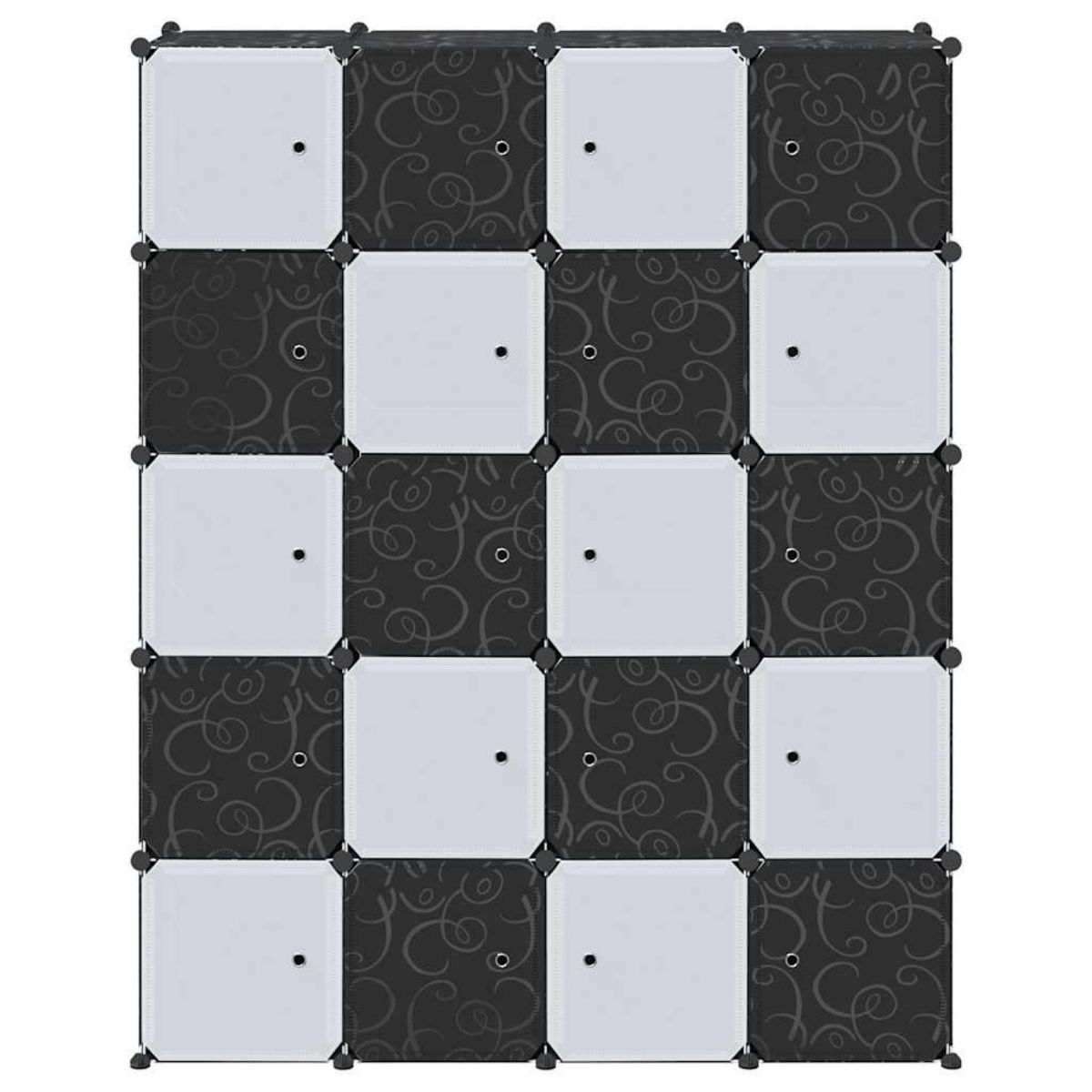 VIDAXL Cubes de rangement 20 pcs avec tiges de suspension PP