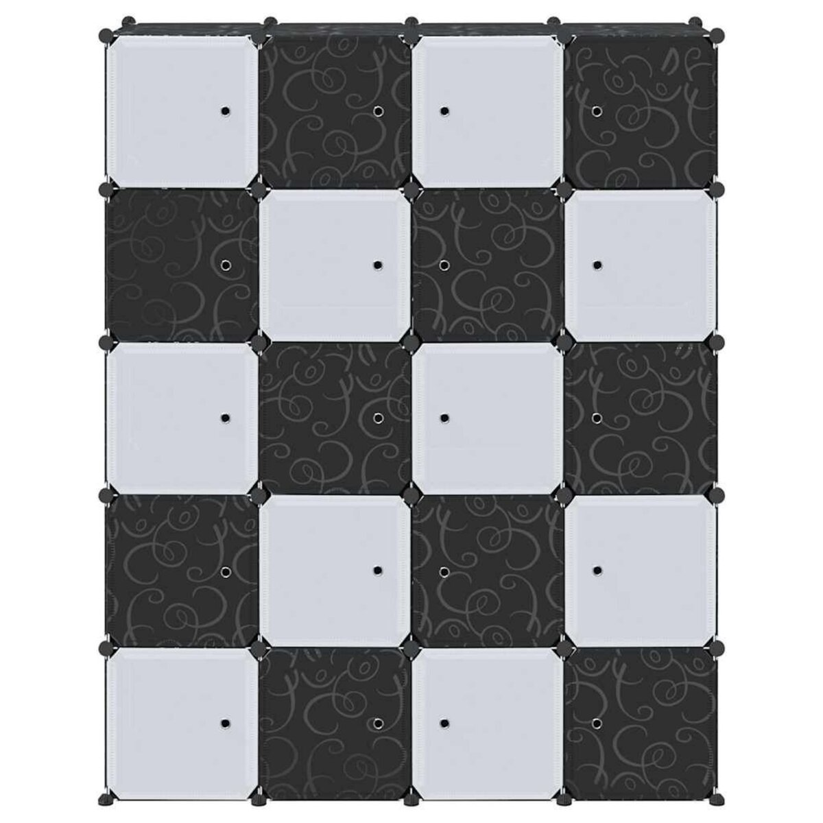 VIDAXL Cubes de rangement 20 pcs avec tiges de suspension PP