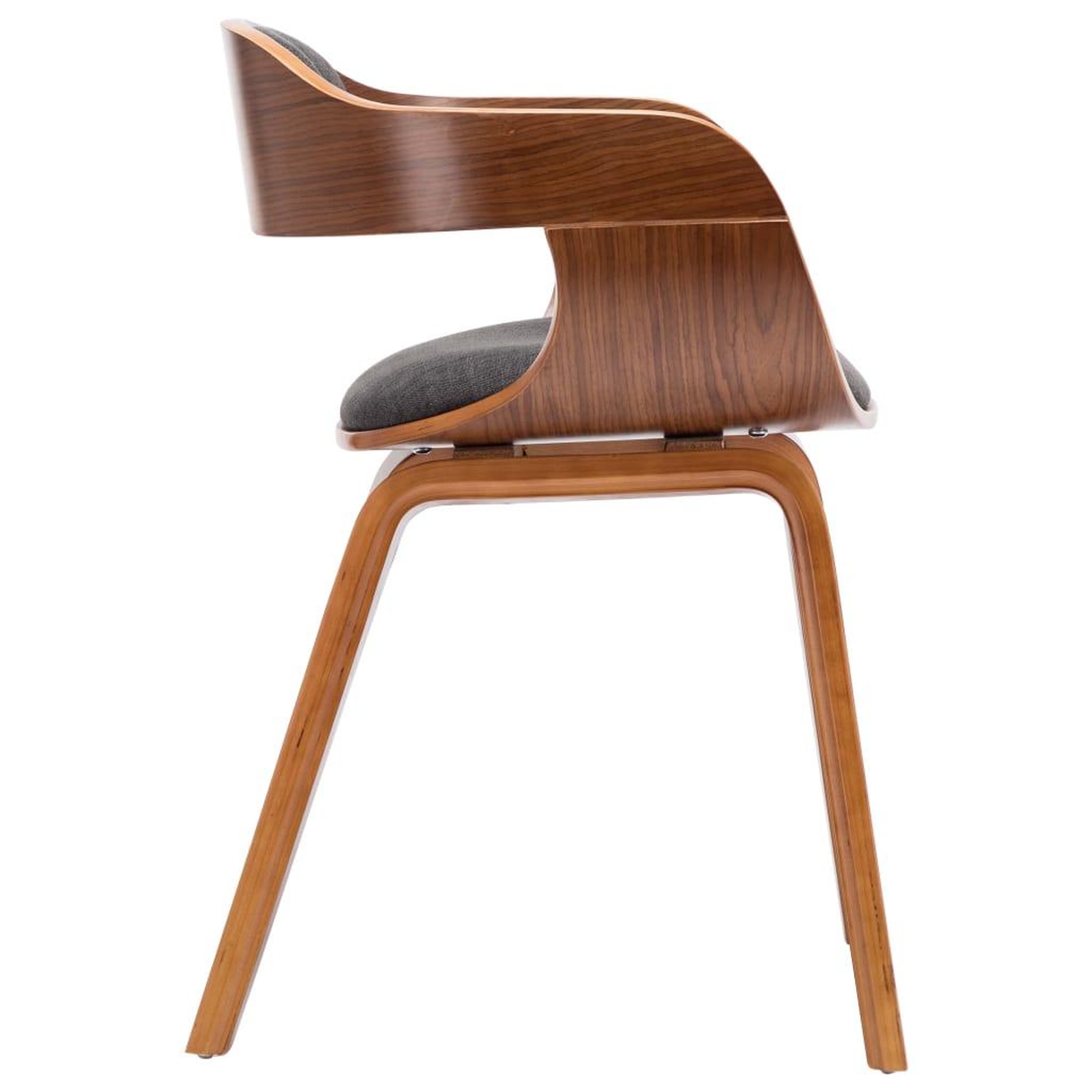 Voir la diapositive 5 : VIDAXL Chaises a manger lot de 6 gris fonce tissu et bois courbe