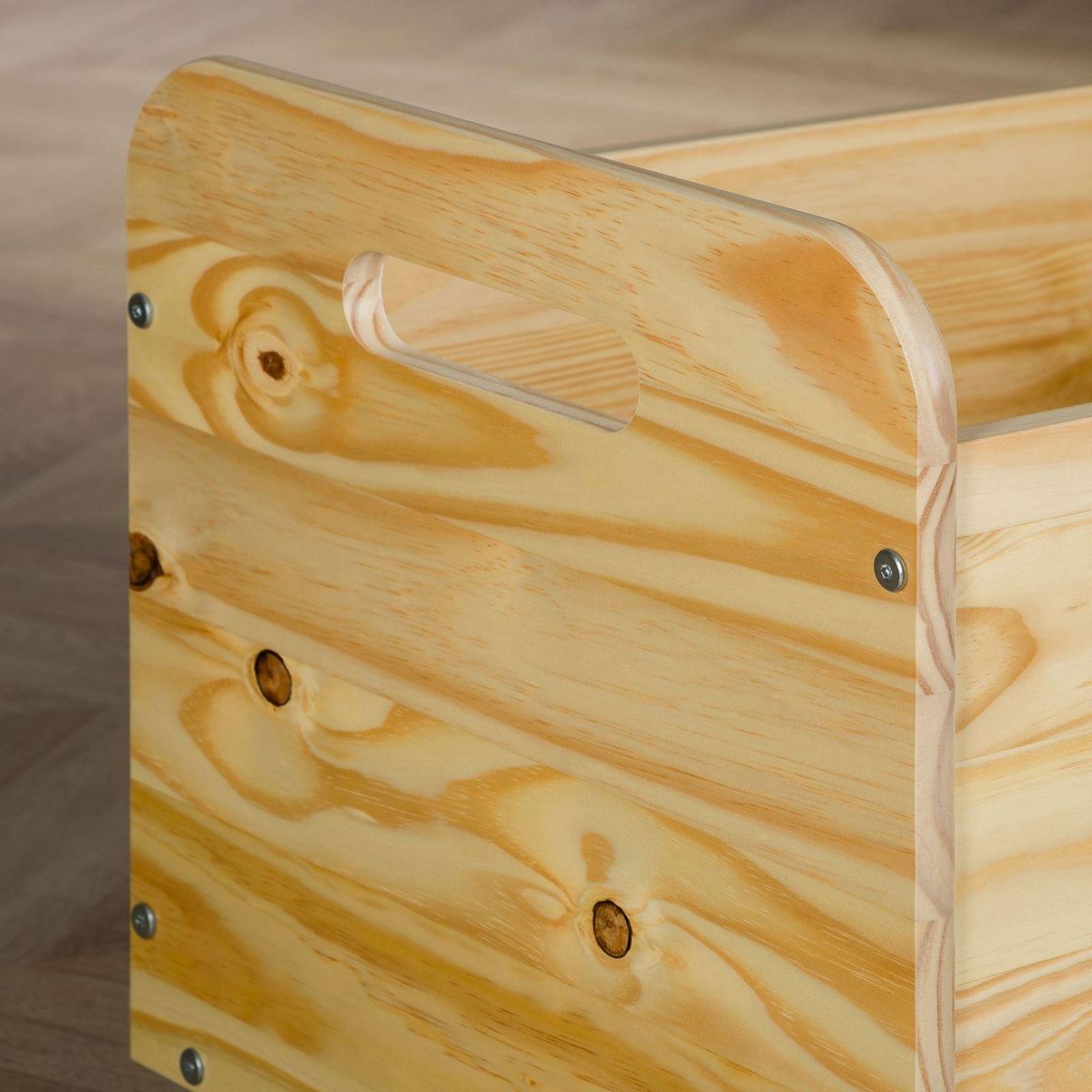 IDIMEX Coffre à jouets BENJAMIN sur roulettes, en pin massif