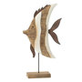 Voir la diapositive 1 : Paris Prix Statuette Poisson sur Pied en Bois  Ligne  38cm Naturel