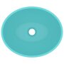 VIDAXL Lavabo ovale de luxe Vert clair mat 40x33 cm Ceramique