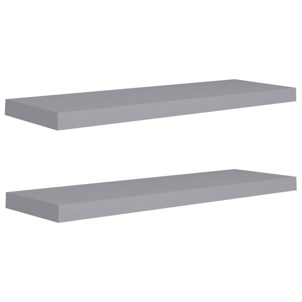 VIDAXL Etageres murales flottantes 2 pcs gris 80x23,5x3,8 cm MDF