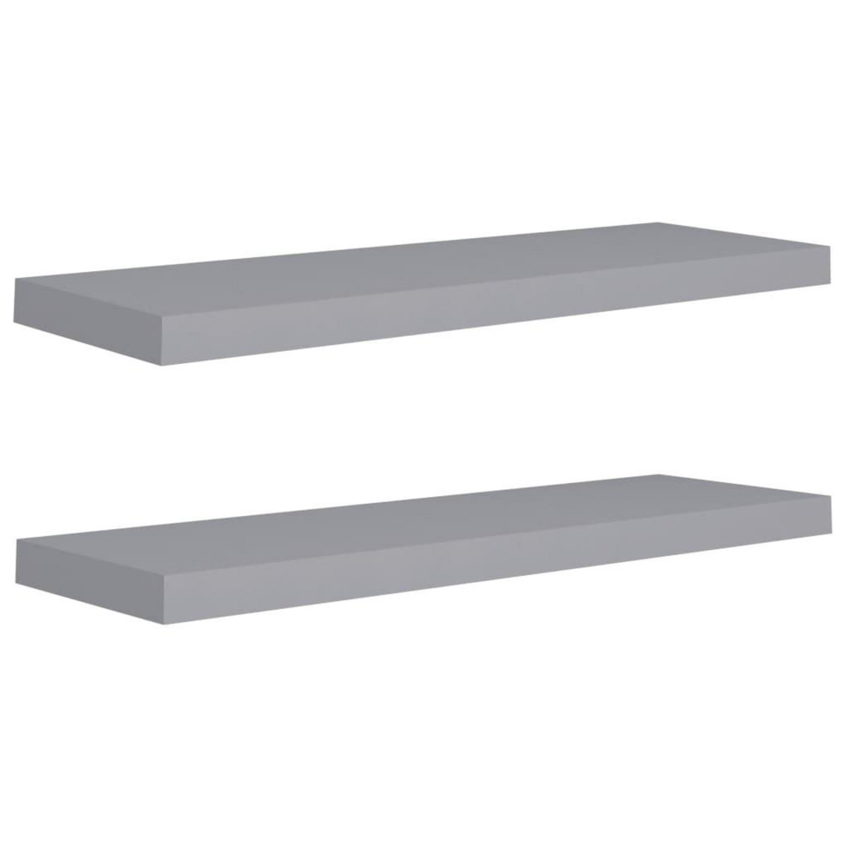 VIDAXL Etageres murales flottantes 2 pcs gris 80x23,5x3,8 cm MDF