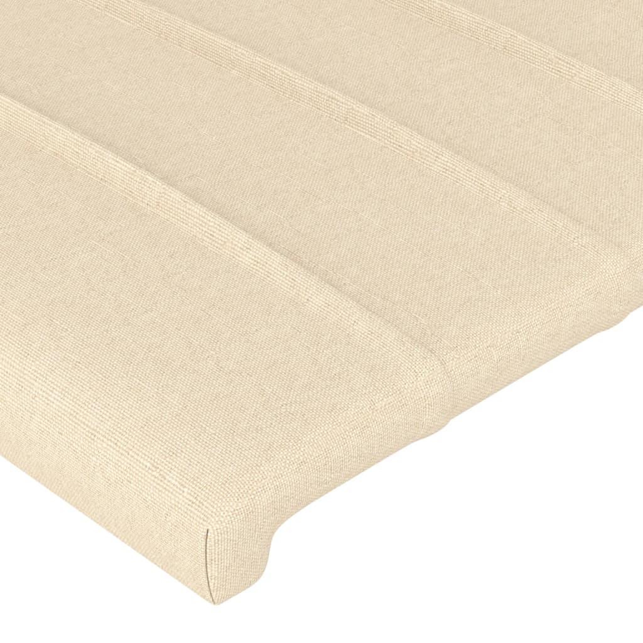 Voir la diapositive 5 : VIDAXL Tete de lit a LED Creme 200x5x118/128 cm Tissu
