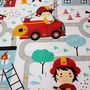 Voir la diapositive 3 : COTE DECO Housse de couette 140x200 + 1 taie Fuego coton adouci 57 fils