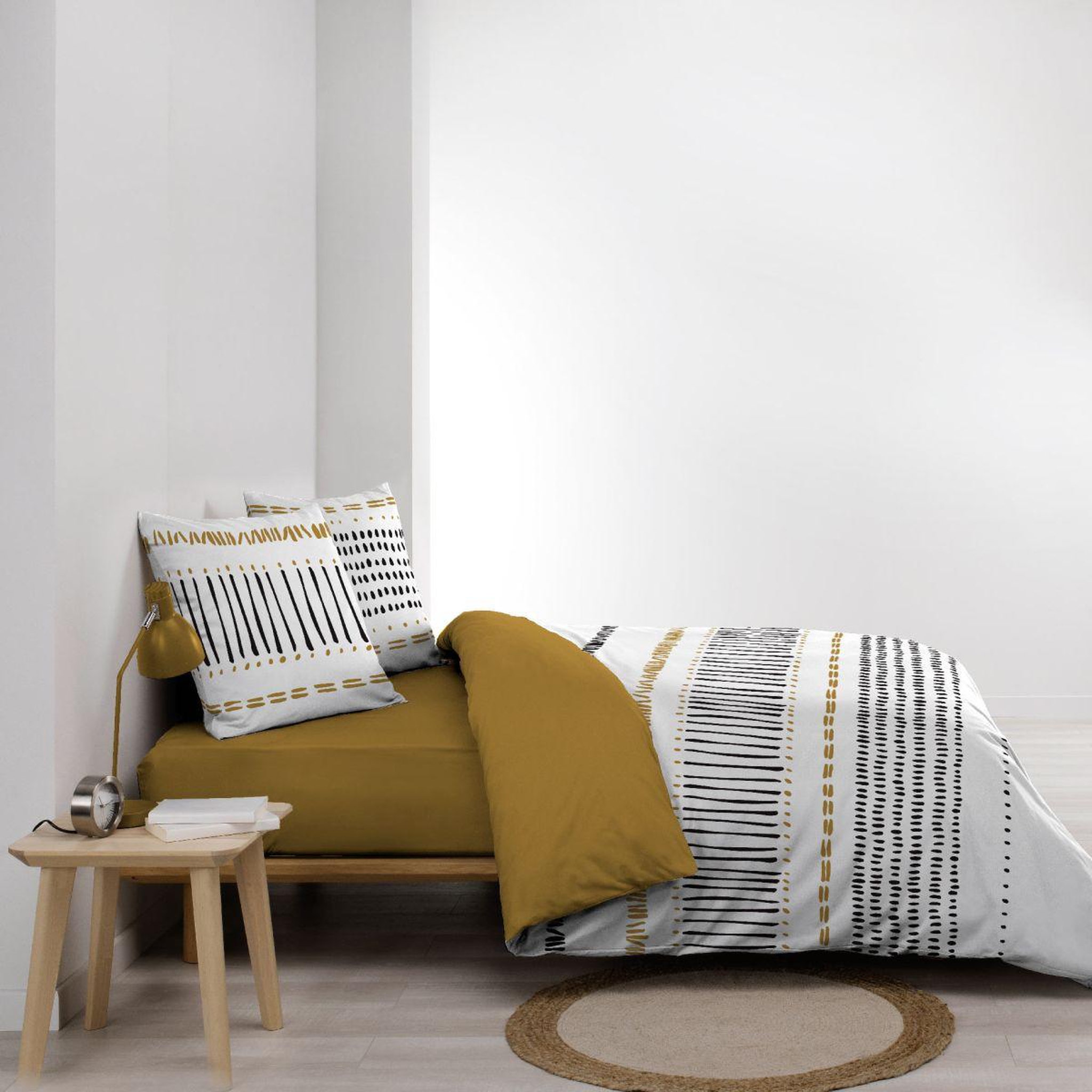 Voir la diapositive 3 : Douceur d'Intérieur Parure de lit 3 pièces  chicago  240x220cm blanc