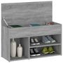 Voir la diapositive 3 : VIDAXL Banc a chaussures Sonoma gris 80x30x45 cm Bois d'ingenierie