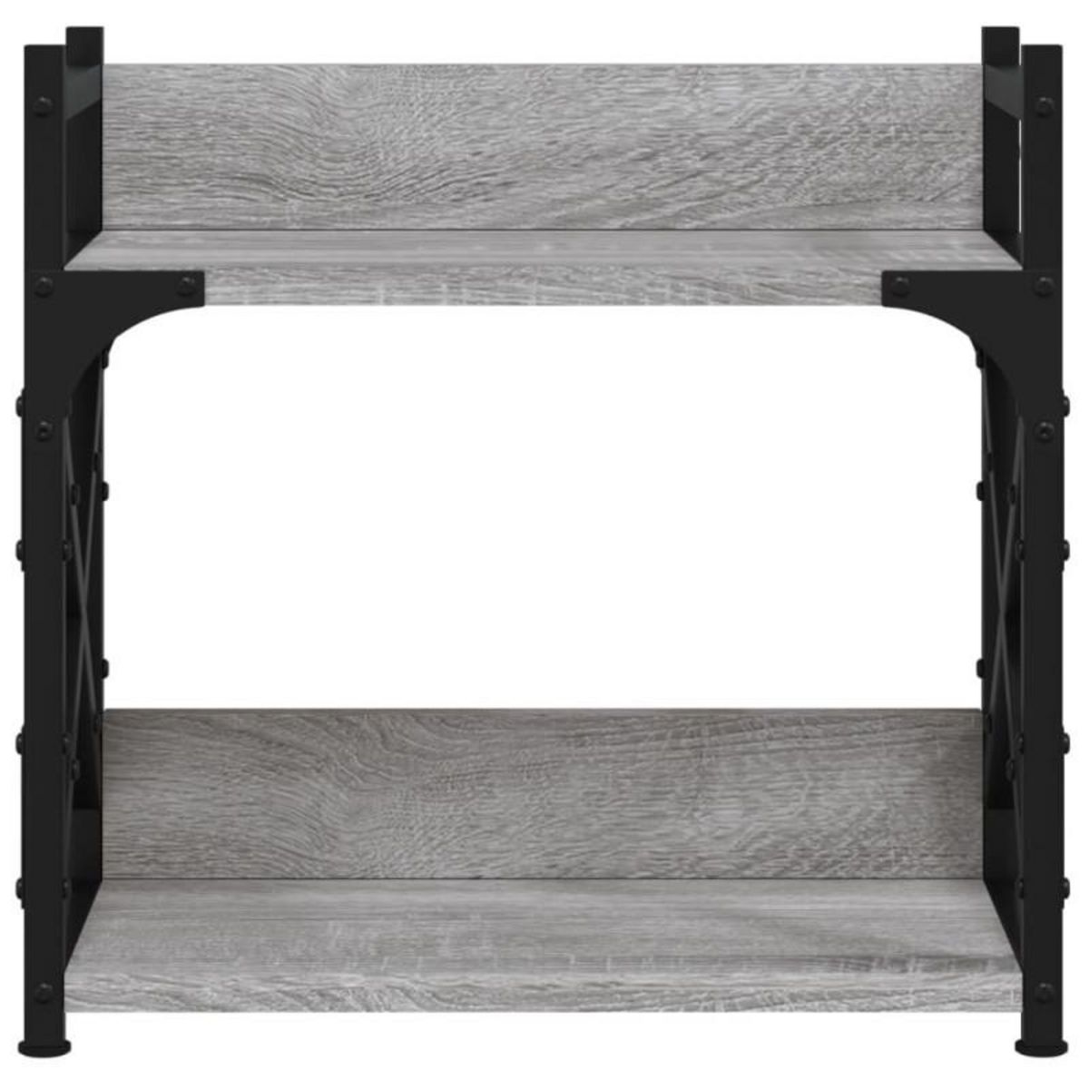 VIDAXL Support d imprimante à 2 niveaux Sonoma gris 40x20x40 cm