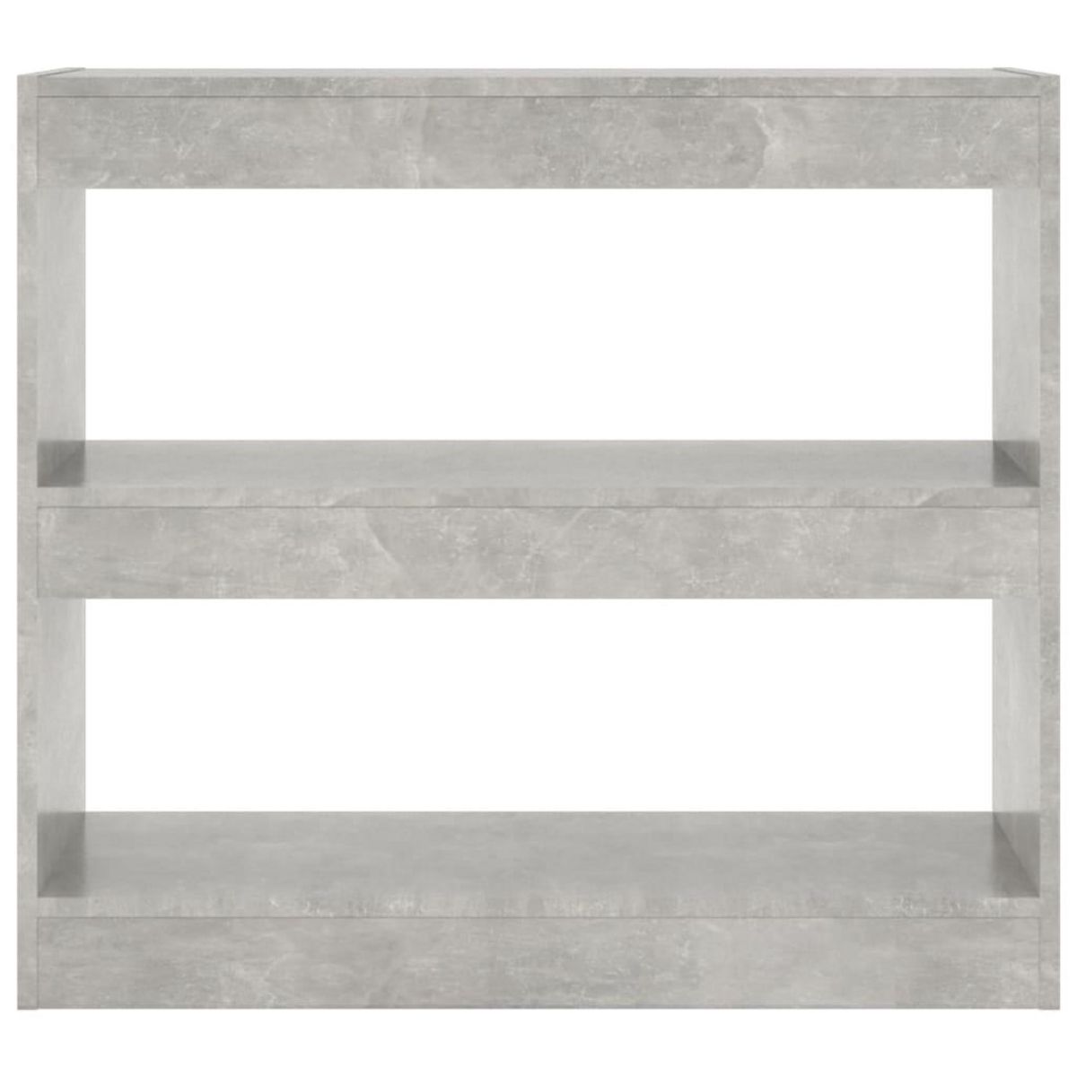 VIDAXL Bibliotheque/Separateur de piece Gris beton 80x30x72 cm