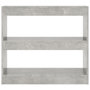 Voir la diapositive 3 : VIDAXL Bibliotheque/Separateur de piece Gris beton 80x30x72 cm
