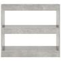 Voir la diapositive 3 : VIDAXL Bibliotheque/Separateur de piece Gris beton 80x30x72 cm