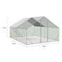 Voir la diapositive 5 : ID MARKET Enclos poulailler 12 m² 4x3 M avec grand perchoir 4 niveaux en bois acier galvanisé