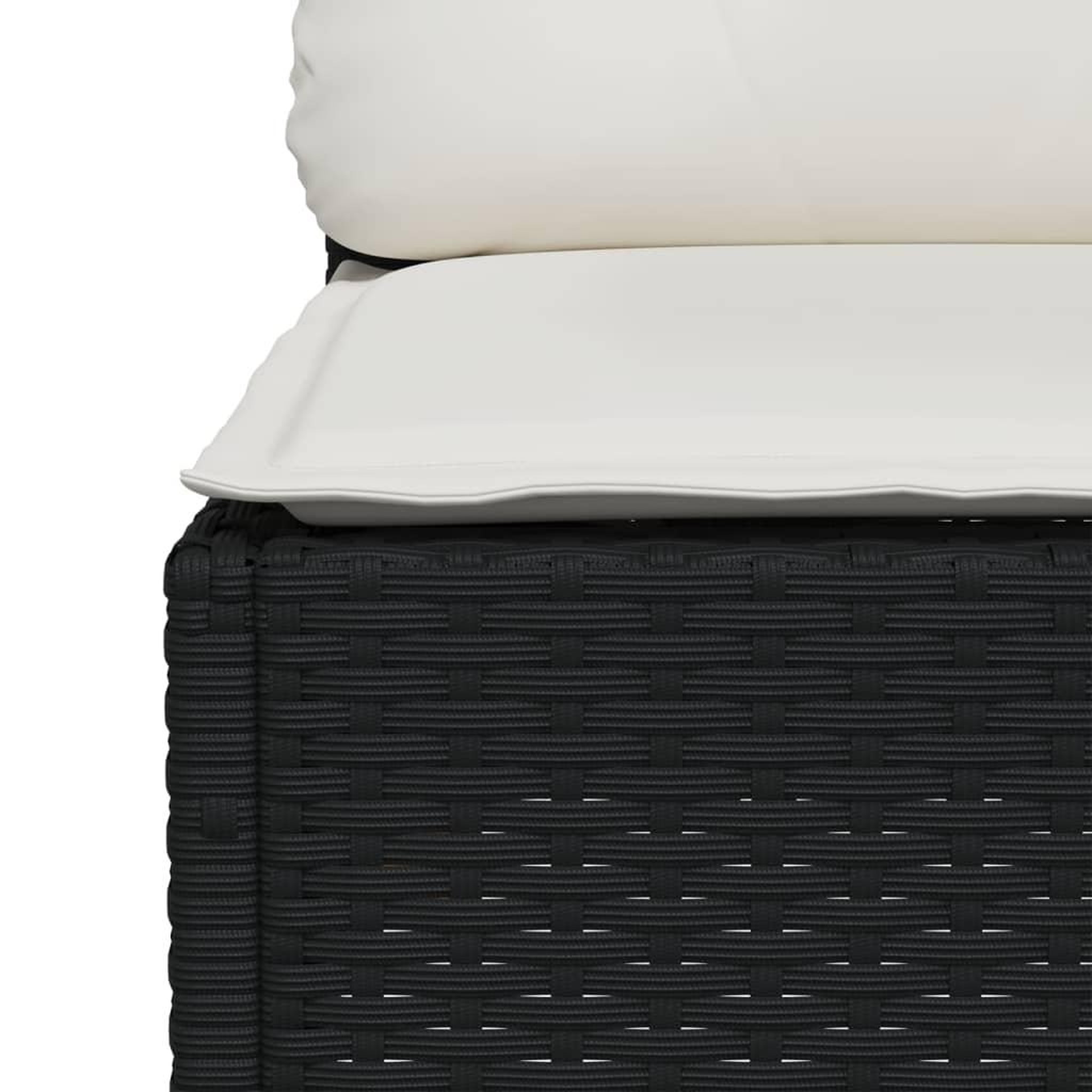 Voir la diapositive 5 : VIDAXL Salon de jardin 5 pcs avec coussins noir resine tressee