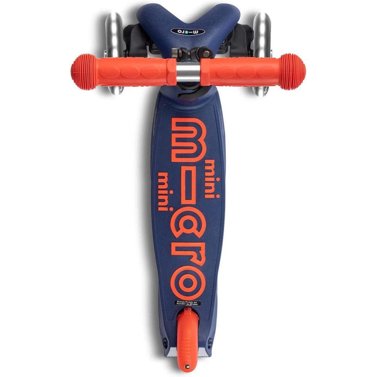 Micro Trottinette 3 Roues Mini  Deluxe Bleu Marine Pliable LED