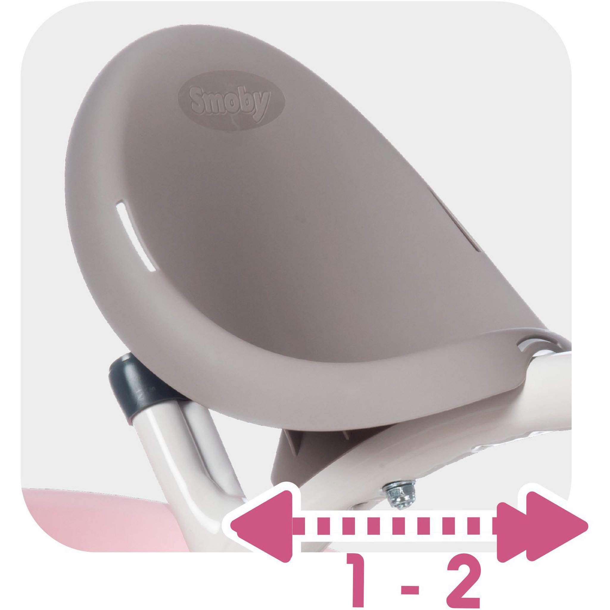 Voir la diapositive 4 : SMOBY Tricycle Baby balade plus Rose
