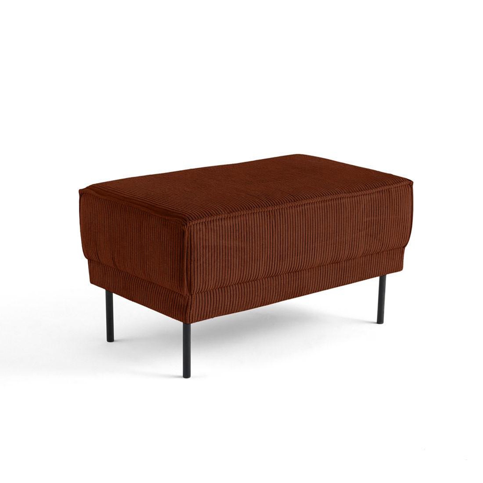 Voir la diapositive 2 : BEST MOBILIER Charlie - pouf - pieds hauts - en velours côtelé