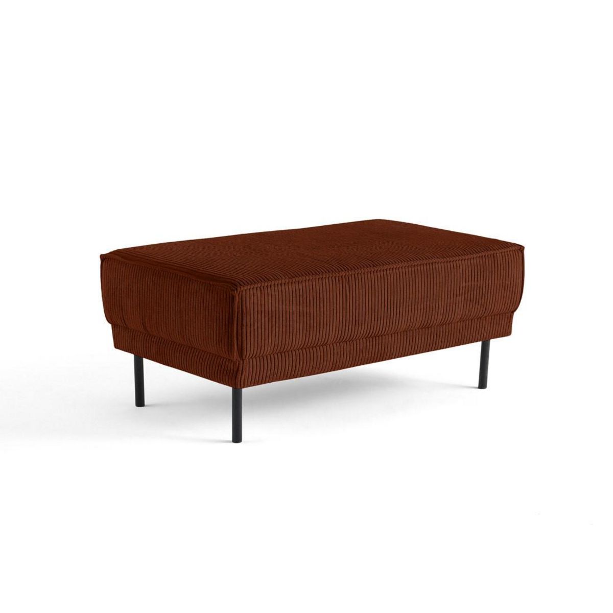 LISA DESIGN Charlie - pouf - pieds hauts - en velours côtelé