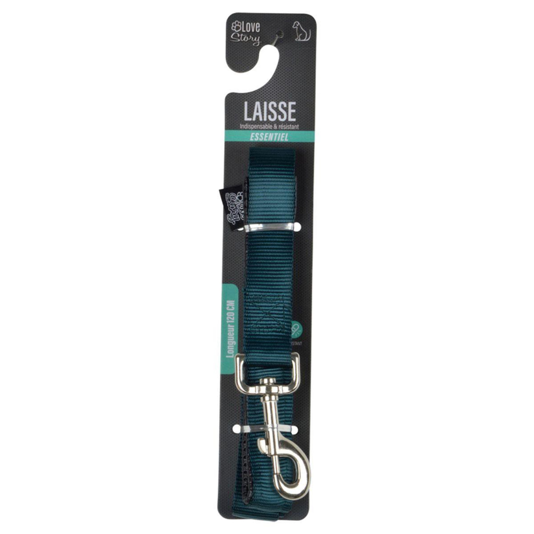 Voir la diapositive 4 : LOVE STORY Laisse chien confort  essentiel  120cm émeraude