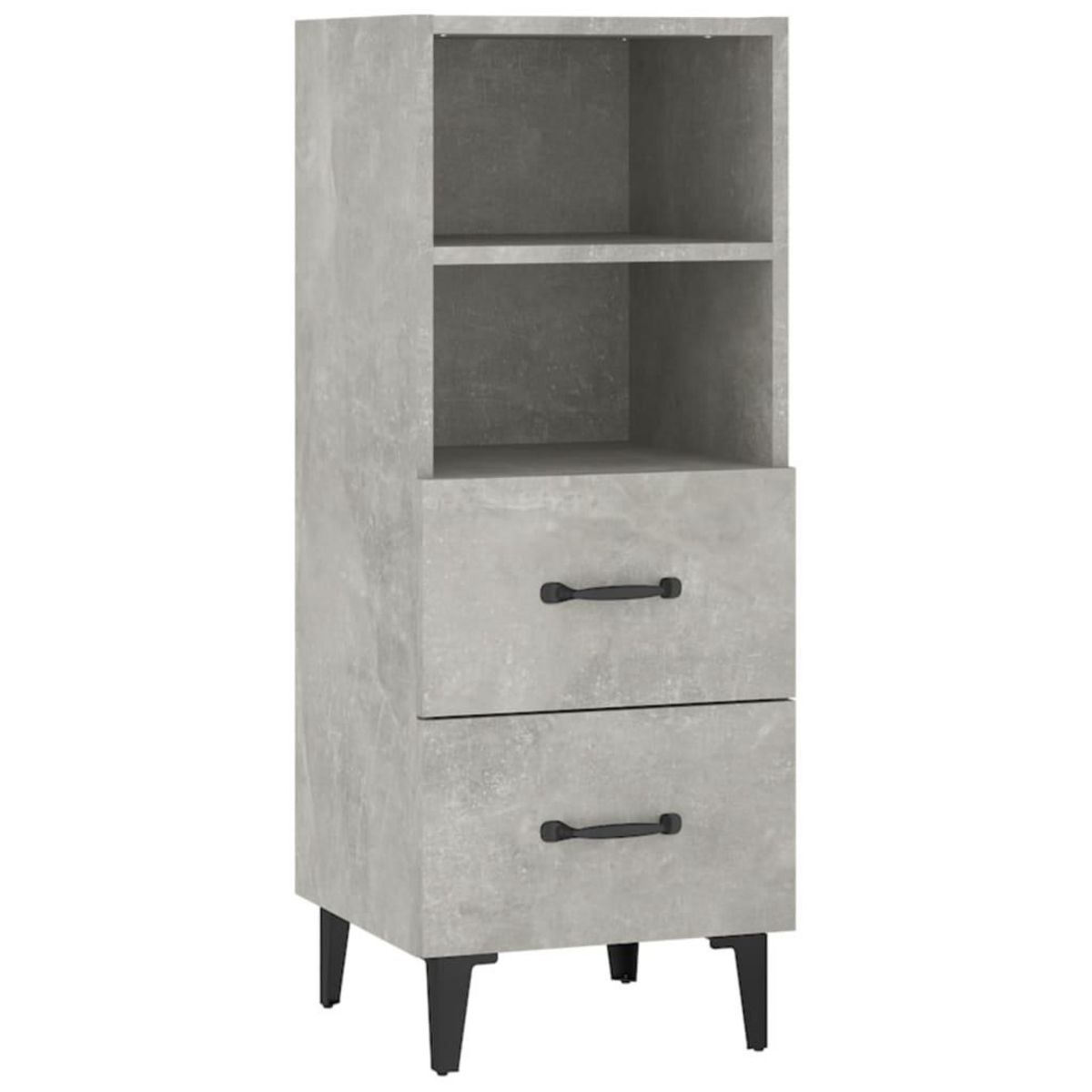 VIDAXL Buffet Gris beton 34,5x34x90 cm Bois d'ingenierie