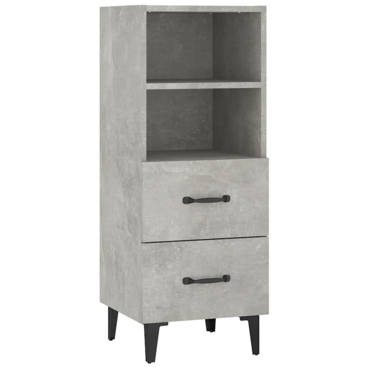 VIDAXL Buffet Gris beton 34,5x34x90 cm Bois d'ingenierie