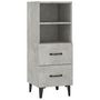 Voir la diapositive 2 : VIDAXL Buffet Gris beton 34,5x34x90 cm Bois d'ingenierie